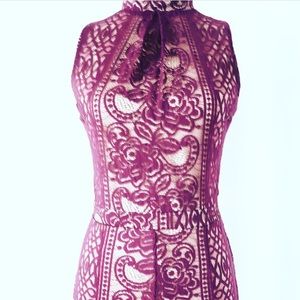Plum colored lace romper